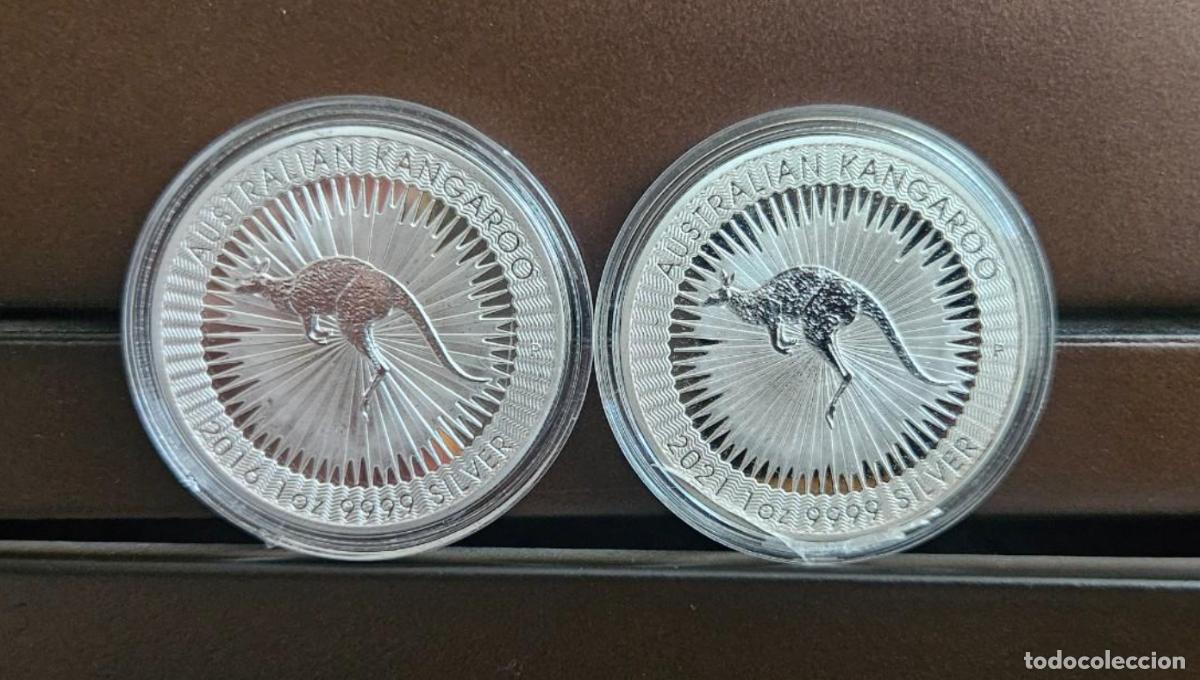 Reproductions Banknotes and Coins: Dos monedas Australianas Dollares Kanguro