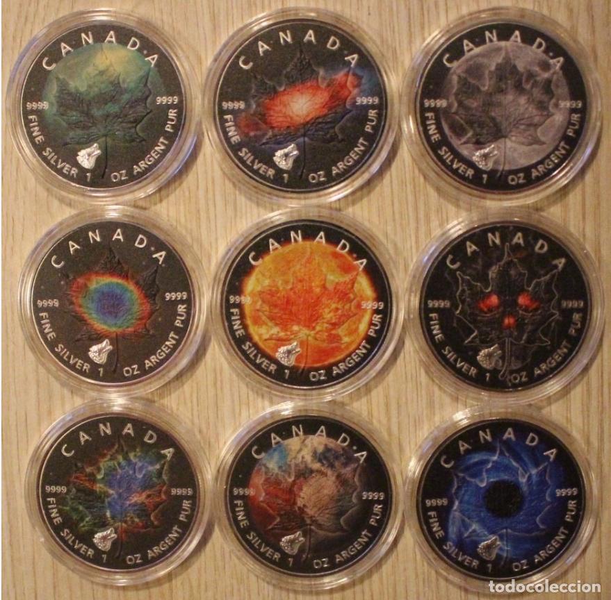 Reproductions Banknotes and Coins: Ediccion Limitada Lote 9 monedas Canada Estaciones Hojas de Arce 2018