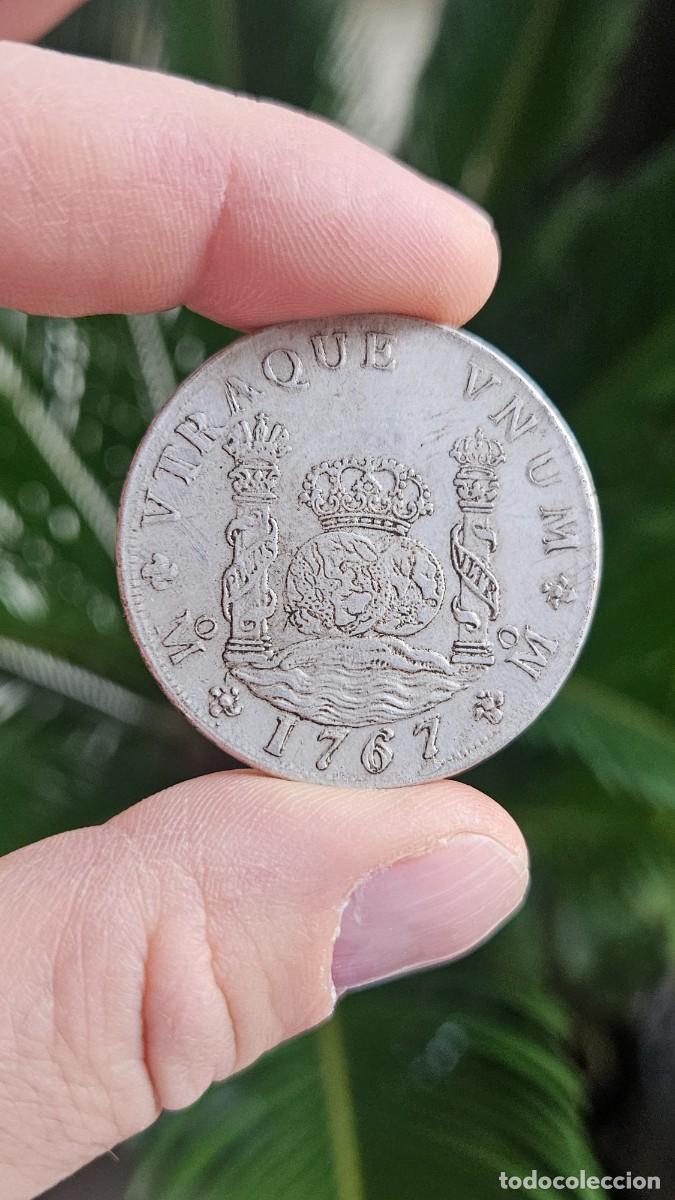 Riproduzioni banconote e monete: Moneda 8 Reales Espańa Carlos III Columnario 1767