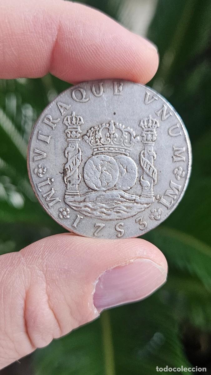 Riproduzioni banconote e monete: Moneda 8 Reales 1753 Fernand VI Columnario Lima