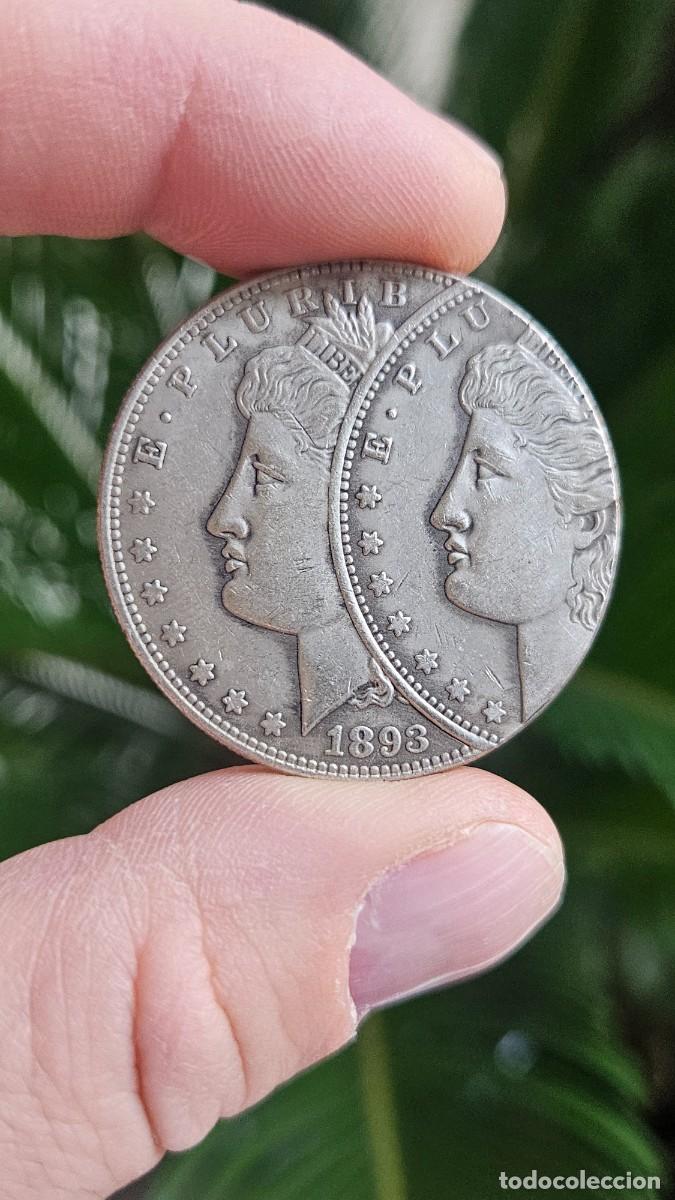 Riproduzioni banconote e monete: Moneda Usa Morgan One Dollar con error en cuńo 1893 S