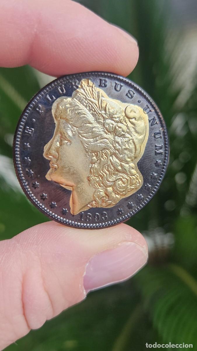 Riproduzioni banconote e monete: Moneda Usa Morgan One Dollar Edicion Limitada 1893 S