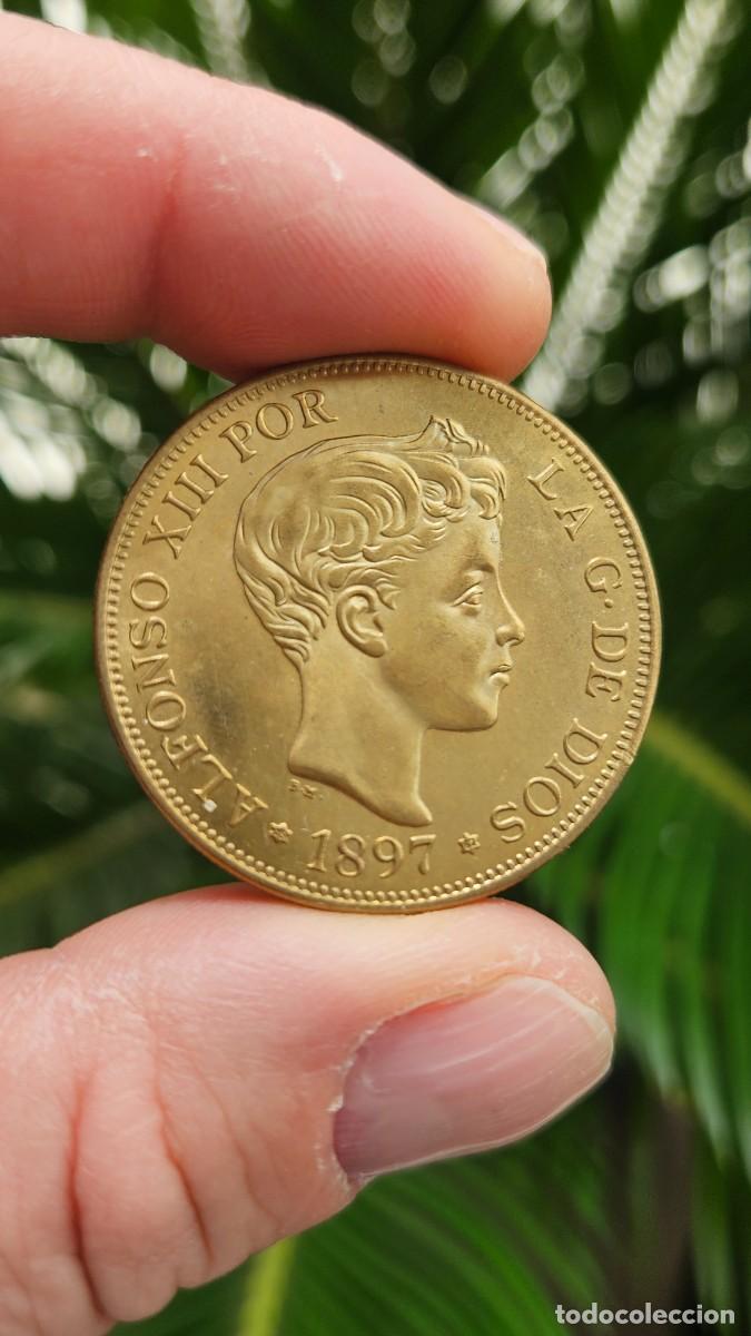 Riproduzioni banconote e monete: Espańa 100 Pesetas 1897 Alfonso XIII / Muy rara