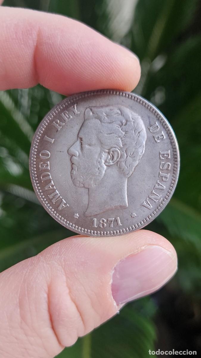 Riproduzioni banconote e monete: Espańa 5 Pesetas 1871 Amadeo I
