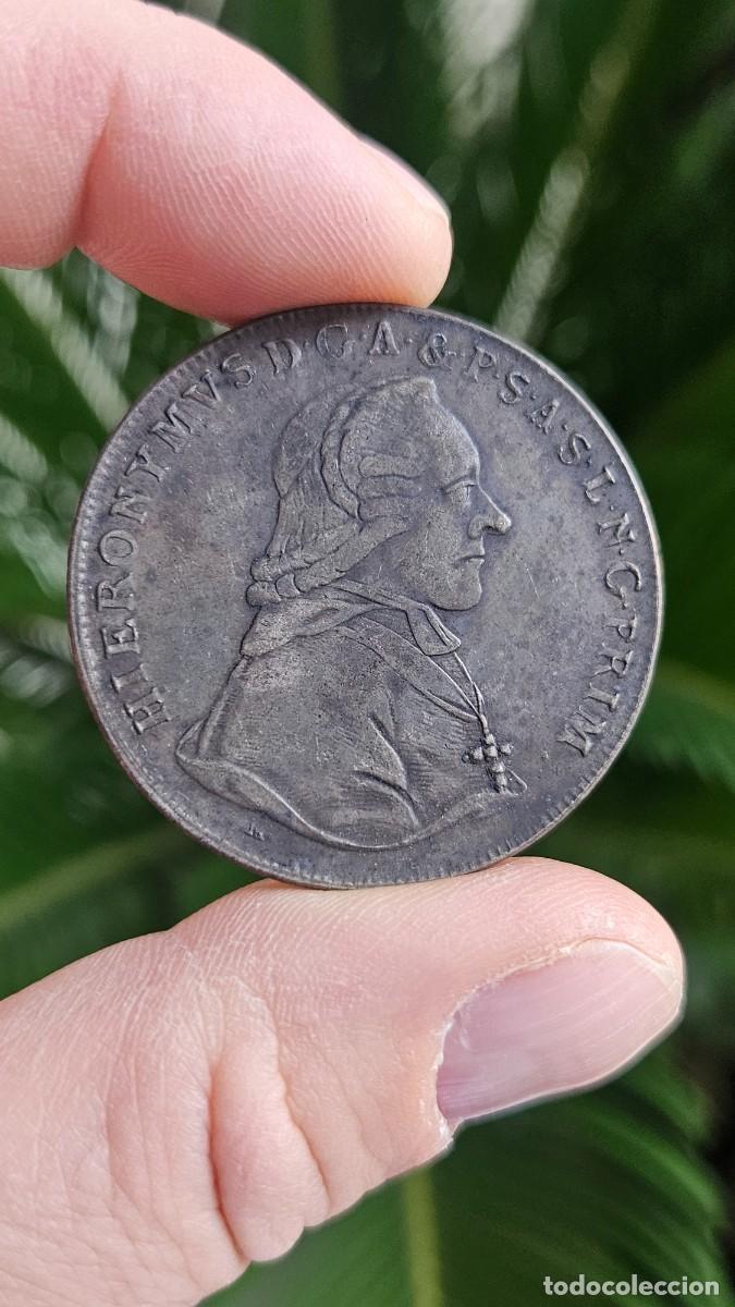 Reproductions Banknotes and Coins: T&aacute;lero de 1795, acu&ntilde;ado en el Arzobispado de Salzburgo, Austria, por Hieronymus von Colloredo