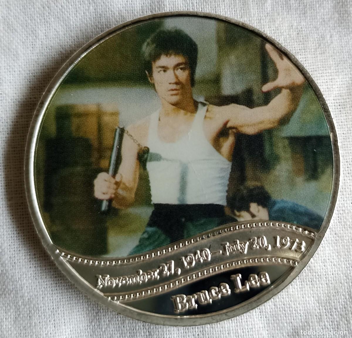 Reproducciones billetes y monedas: Moneda Conmemorativa Bruce Lee