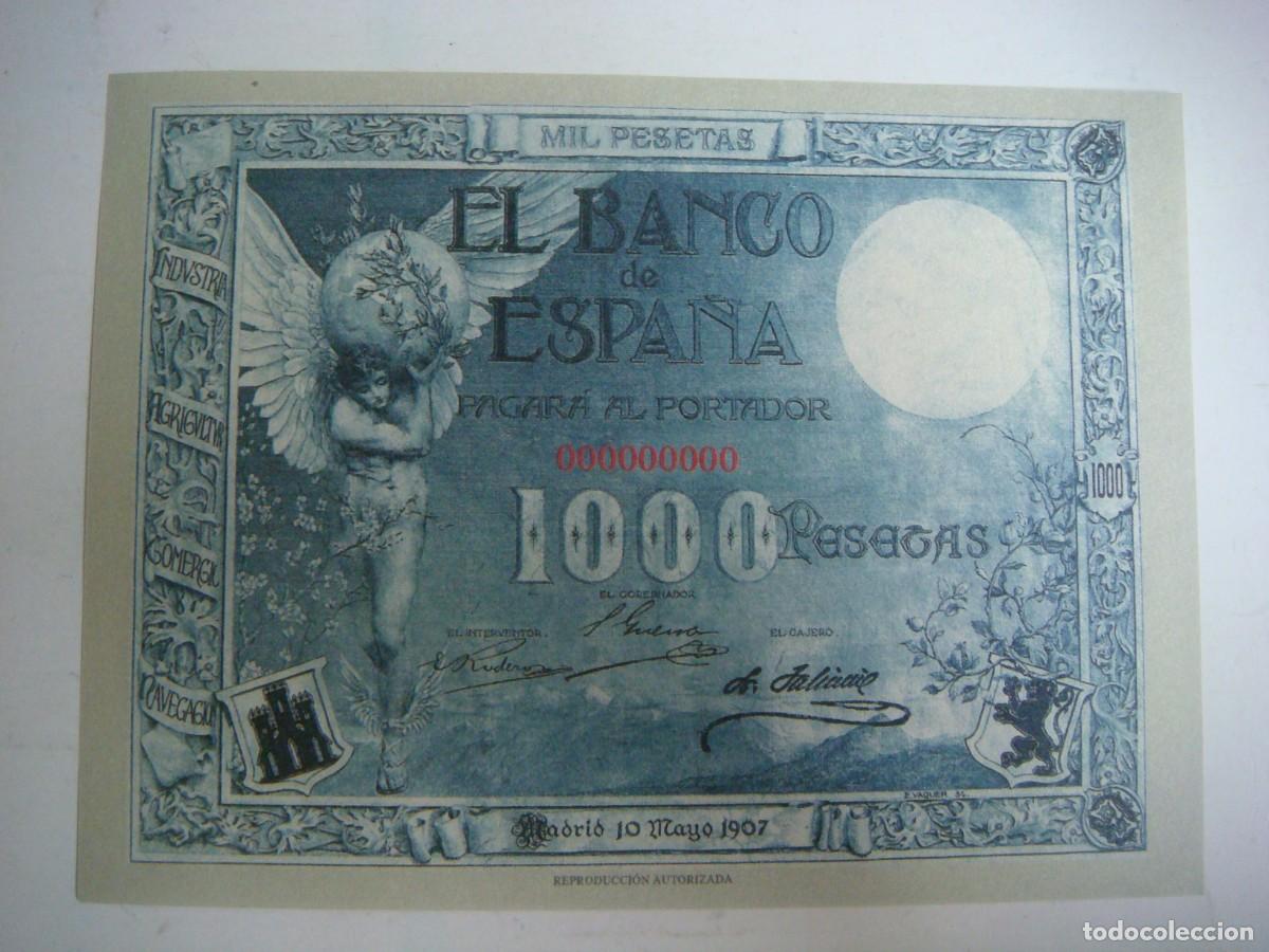 Reproducciones billetes y monedas: BILLETE REPRODUCION DE 1000 PESETA-10-MAYO-1907-CAJ -N&ordm;-1 BILLETES