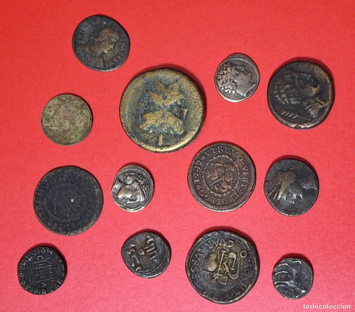 Reproducciones billetes y monedas: COLECCI&Oacute;N 13 MONEDAS ANTIGUAS REPRODUCCIONES