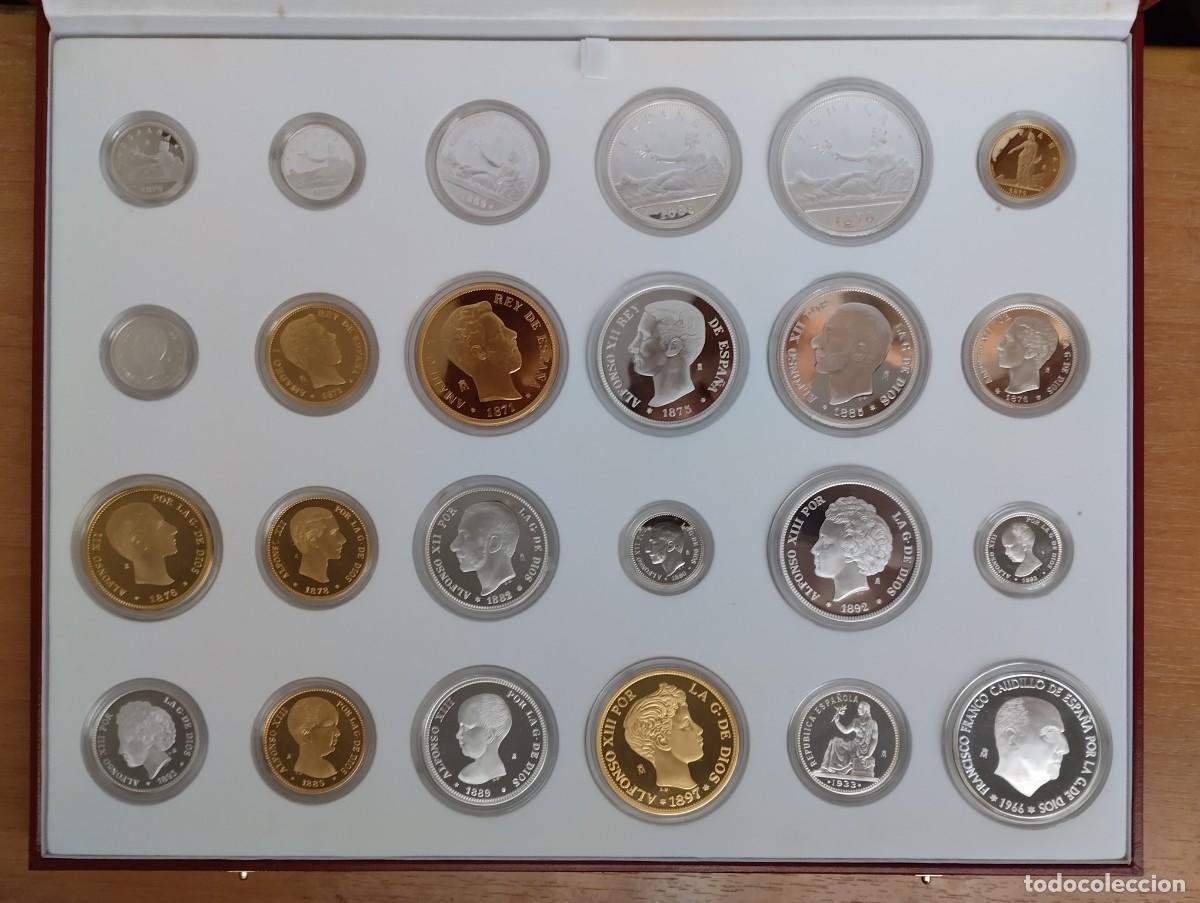 Reproducciones billetes y monedas: Historia de la Peseta. Colecci&oacute;n de 24 monedas