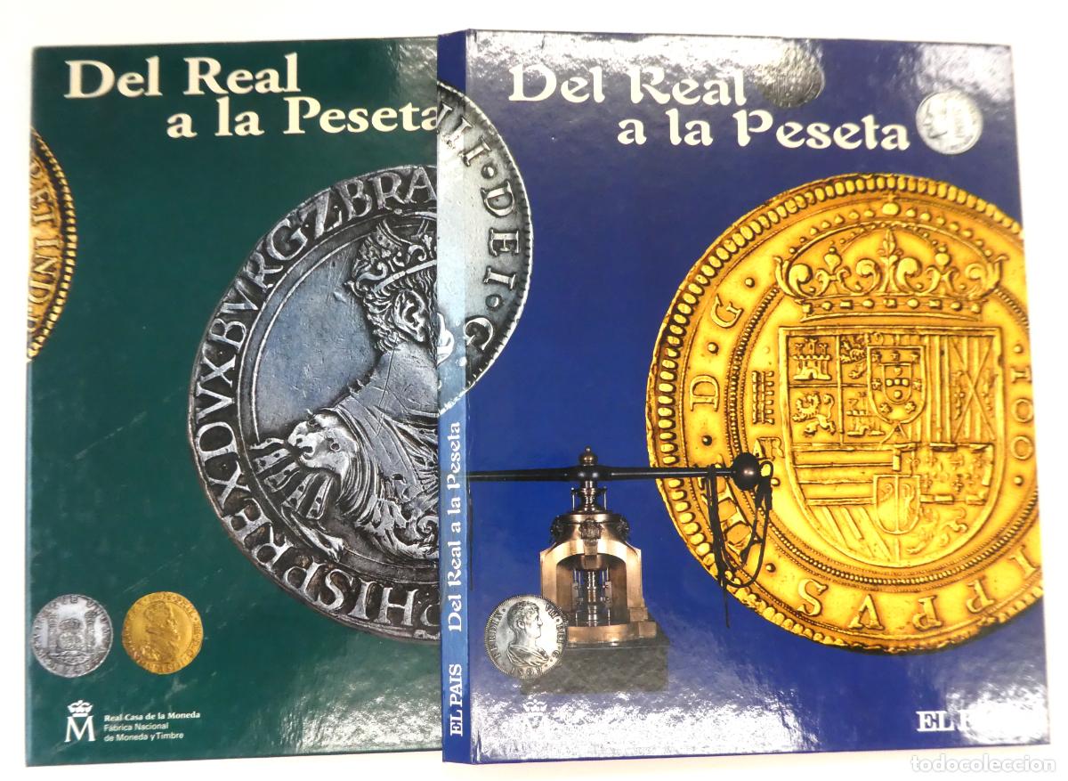 Reproducciones billetes y monedas: 2 ALBUMES COLECCION DEL REAL A LA PESETA 1 Y 2 EMITIDA POR EL PAIS ,VACIOS