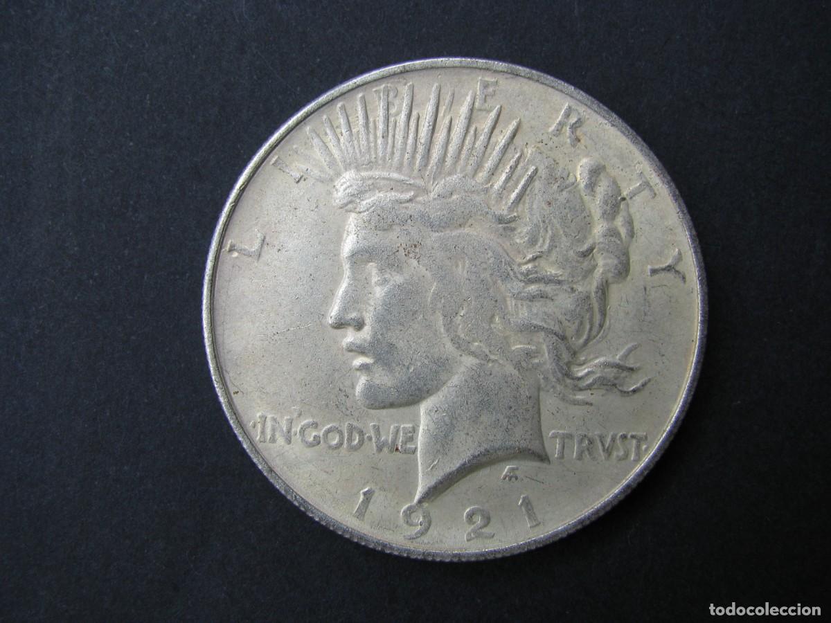 Reproducciones billetes y monedas: MONEDA REPLICA O COPIA DE ONE DOLLAR 1921. PEACE
