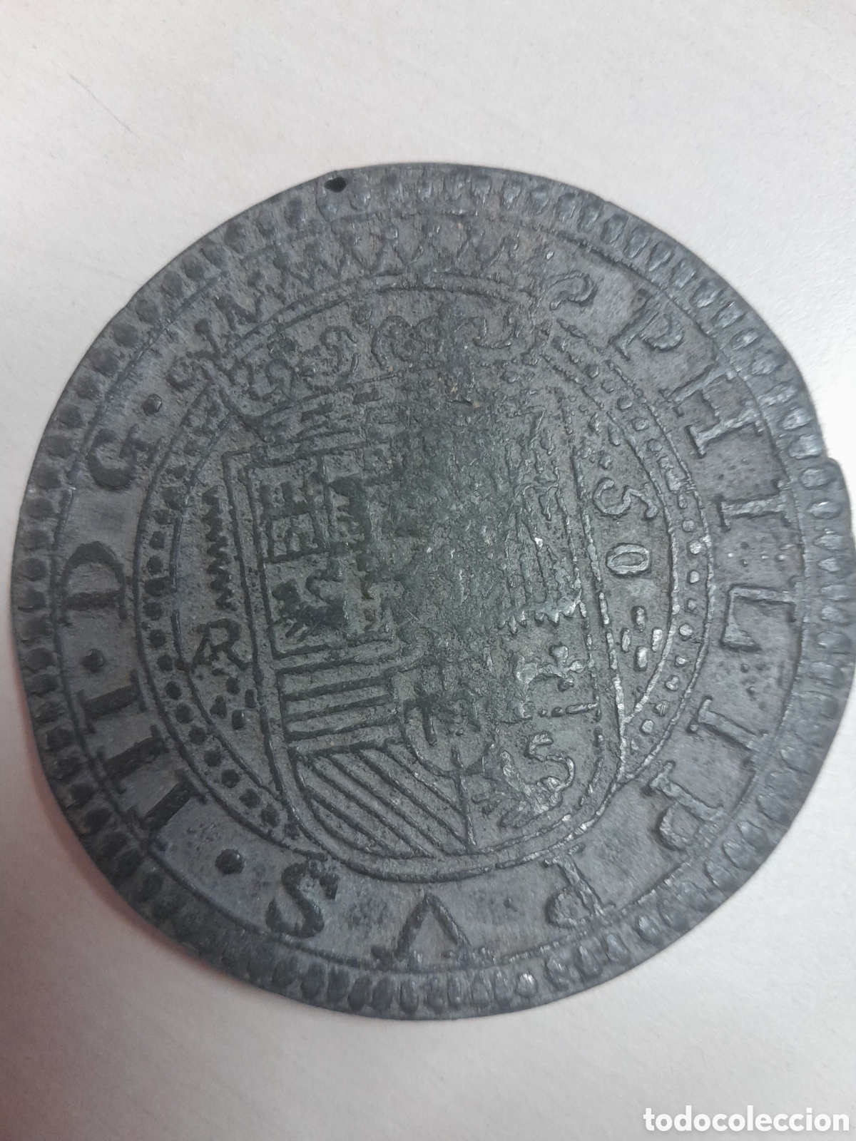 Reproducciones billetes y monedas: Reproduccion cincuentin siglo XIX en plomo
