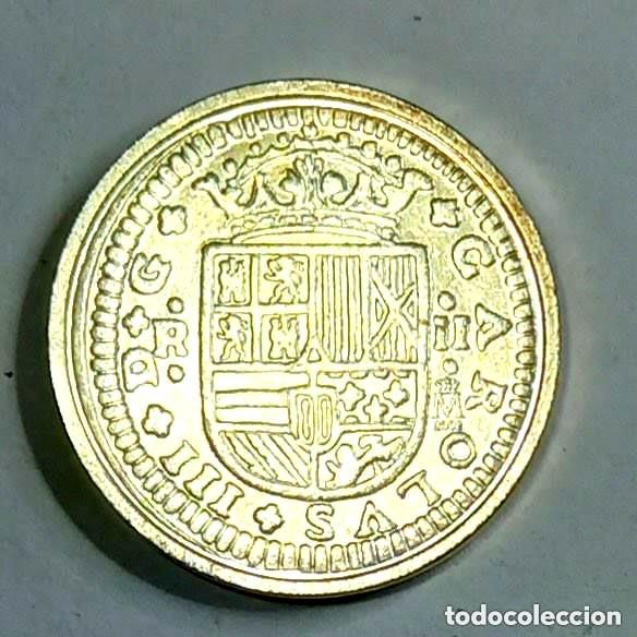 Reproducciones billetes y monedas: R&eacute;plica moneda del Archiduque Carlos-ba&ntilde;o plata pura-.,Ceca Real Casa de la Moneda