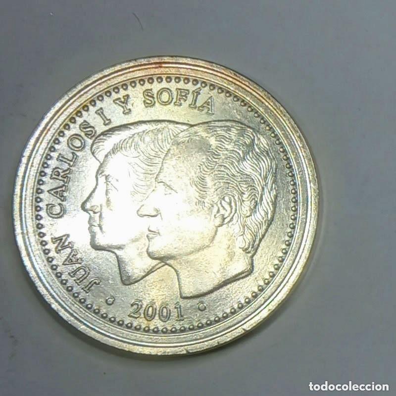 Reproducciones billetes y monedas: R&eacute;plica moneda de Juan Carlos y Sofia -ba&ntilde;o plata pura-.,Ceca Real Casa de la Moneda