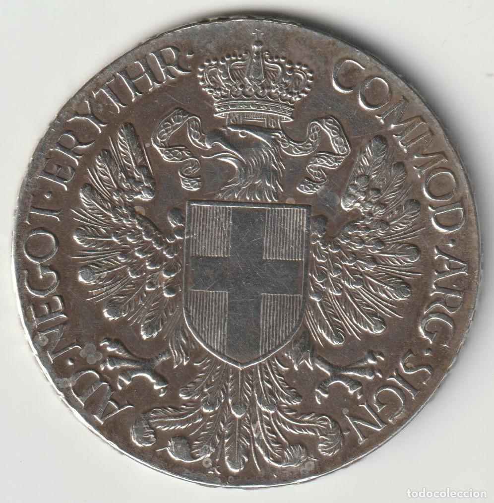 Reproducciones billetes y monedas: Moneda de Eritrea talero 1918 Reproducci&oacute;n en plata