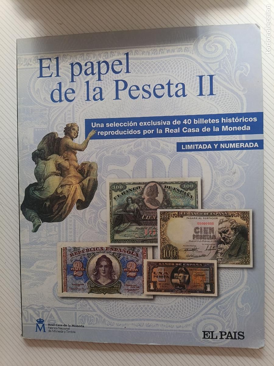 Reproducciones billetes y monedas: El papel de la Peseta II &Aacute;lbum con facs&iacute;miles de Billetes hist&oacute;ricos Completo