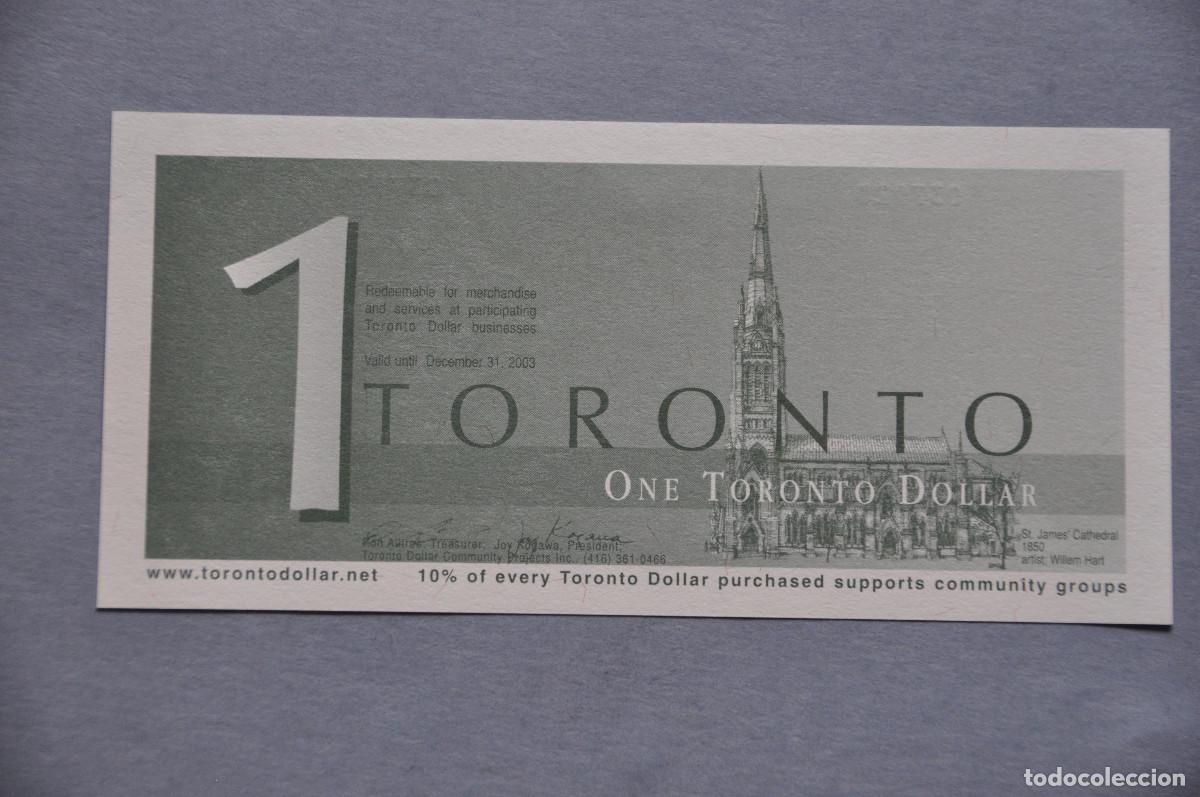 Reproducciones billetes y monedas: BILLETE SOUVENIR - TORONTO - 1 DOLAR 2003