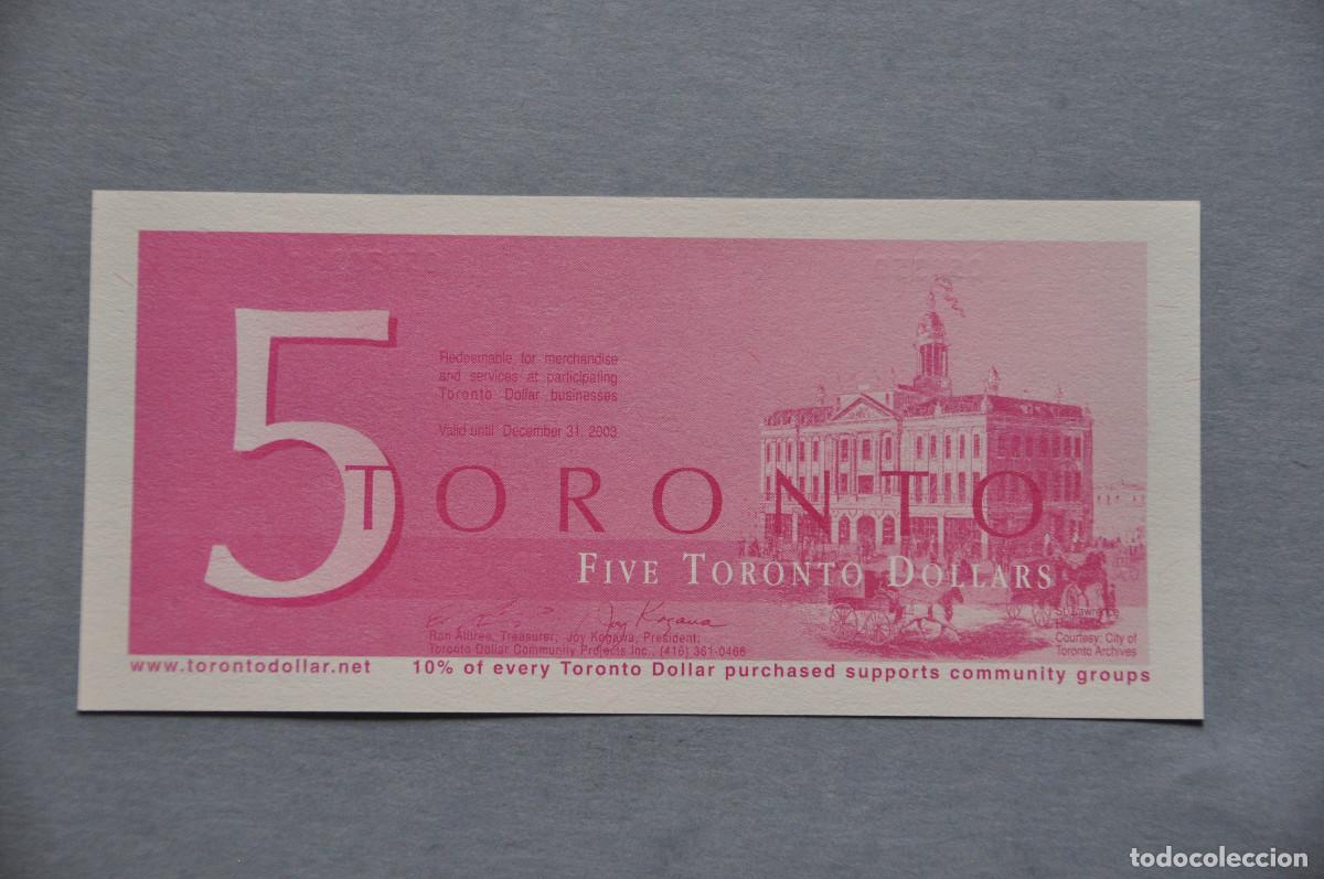 Reproducciones billetes y monedas: BILLETE SOUVENIR - TORONTO - 5 DOLARES 2003