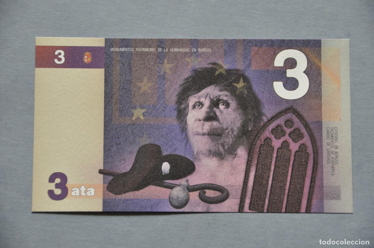 Reproducciones billetes y monedas: BILLETE SOUVENIR - MONUMENTOS PATRIMONIO DE LA HUMANIDAD EN BURGOS - 3 ATA 2012 (FERIA COLECCIONA)