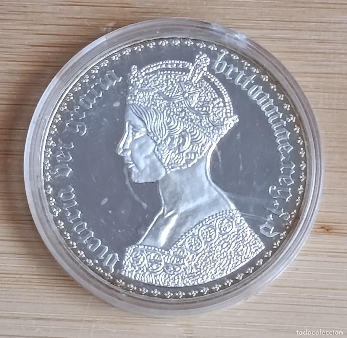 Reproductions billets et monnaies: Medalla Plata 925 Corona Gotica Reina Victoria FNMT 25 Siglos Patrimonio Numismatico