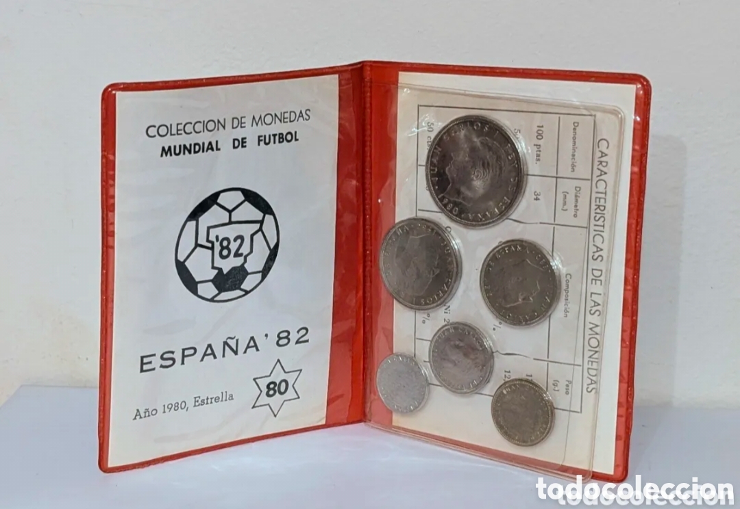 Reproducciones billetes y monedas: MONEDAS * MUNDIAL DE FUTBOL * ESPA&Ntilde;A 82 * SERIE NUMISM&Aacute;TICA ESTRELLA * 80