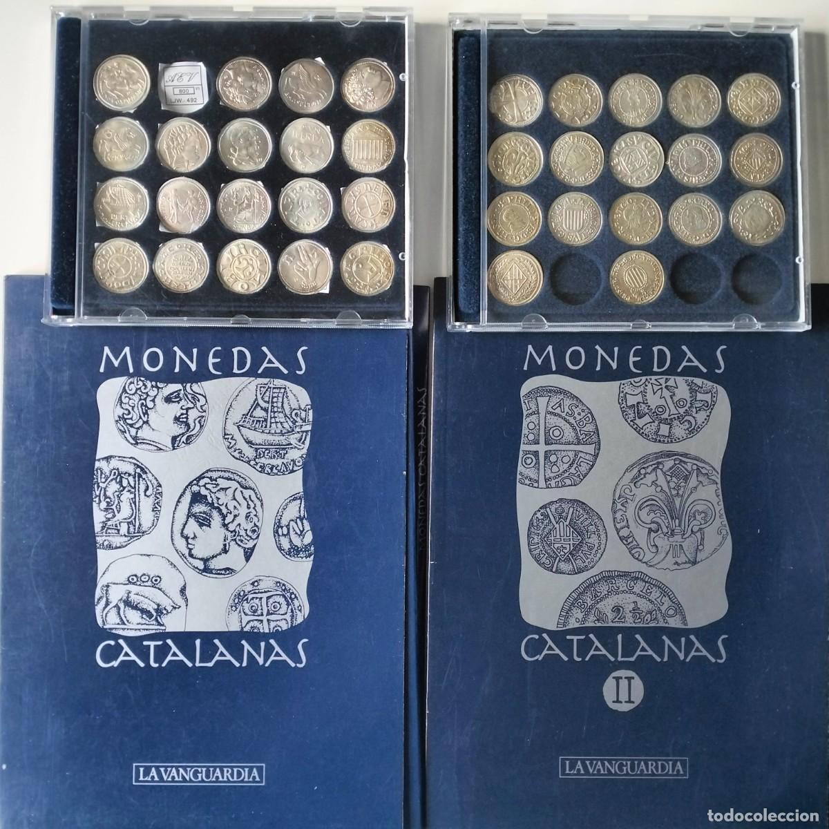 Reproducciones billetes y monedas: COLECCI&Oacute;N MONEDAS CATALANAS(40) + HOJAS INFORMACION. EDICION LA VANGUARDIA