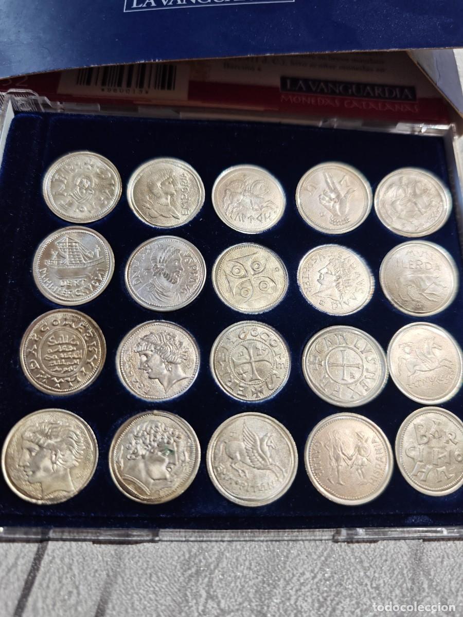 Reproducciones billetes y monedas: Colecci&oacute;n Monedas Catalanas La Vanguardia &ndash; 20 r&eacute;plicas ba&ntilde;adas en plata