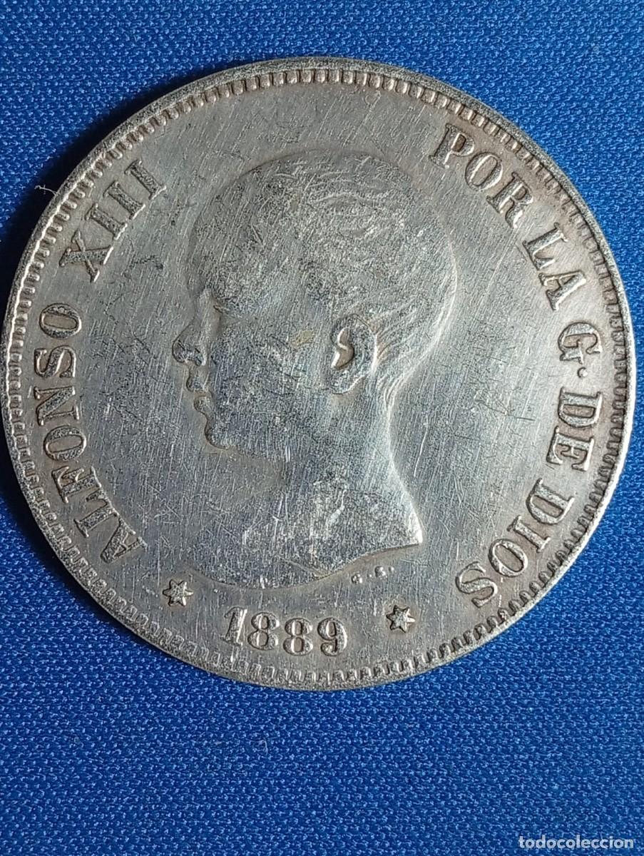 Reproducciones billetes y monedas: Moneda de 5 ptas. Alfonso XIII 1898 ( R&eacute;plica de &Eacute;poca )
