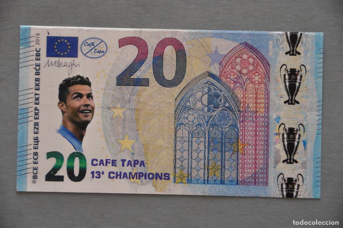 Reproducciones billetes y monedas: BILLETE SOUVENIR DE 20 - REAL MADRID 13&ordf; CHAMPIONS