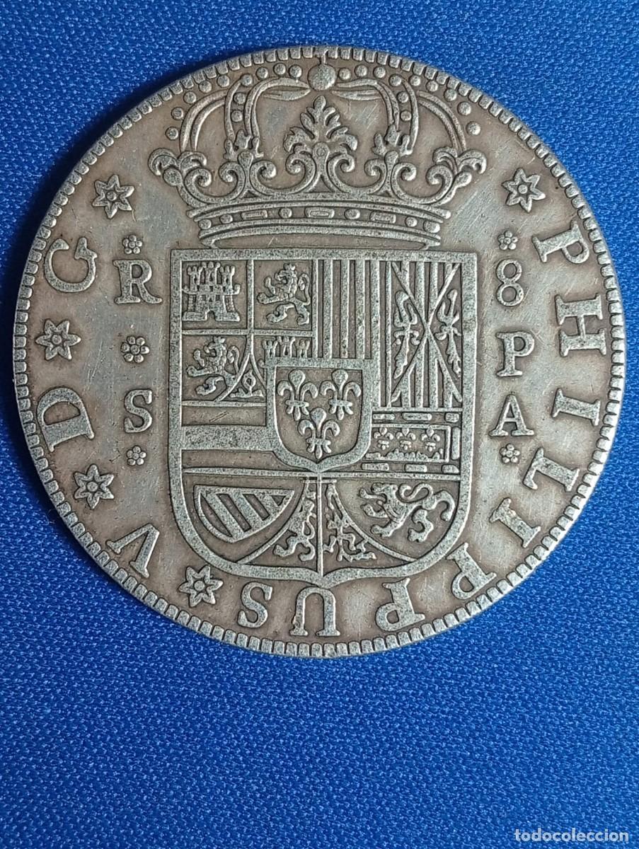 Reproducciones billetes y monedas: Moneda de 8 reales 1731 R&eacute;plica de &Eacute;poca