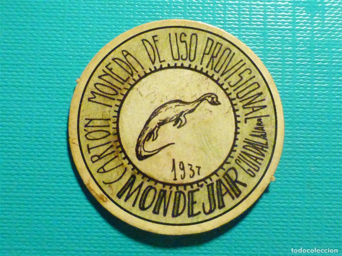 Reproducciones billetes y monedas: CART&Oacute;N MONEDA DE USO PROVISIONAL - MONDEJAR - GUADALAJARA - 1937 - 25 C&eacute;ntimos