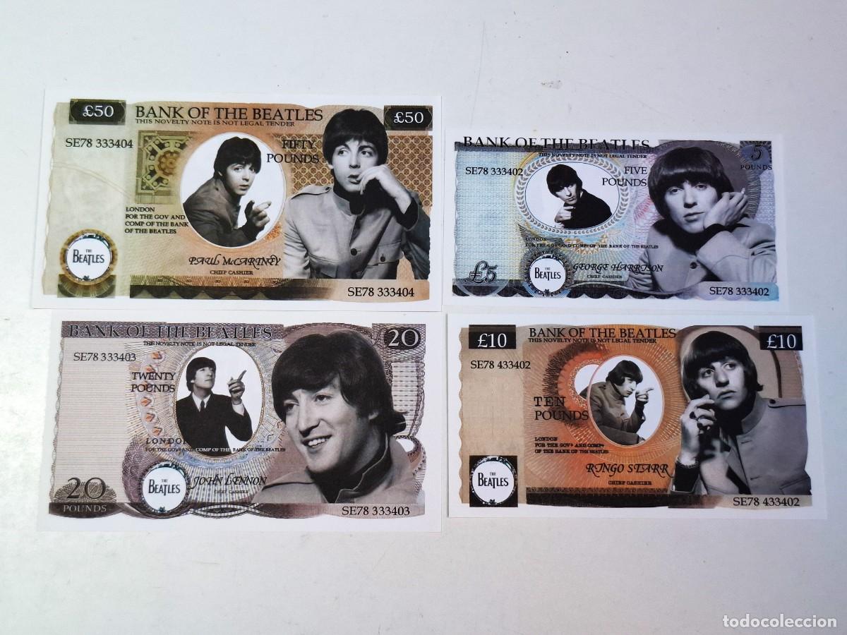 Replikate von Banknoten und M&uuml;nzen: THE BEATLES - SET DE BILLETES BRITANICOS CONMEMORATIVOS - UNICOS!!!