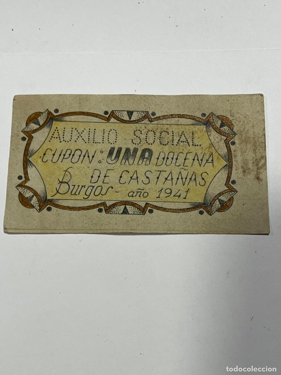 Riproduzioni banconote e monete: AUXILIO SOCIAL. CUP&Oacute;N UNA DOCENA DE CASTA&Ntilde;AS. BURGOS, 1941.