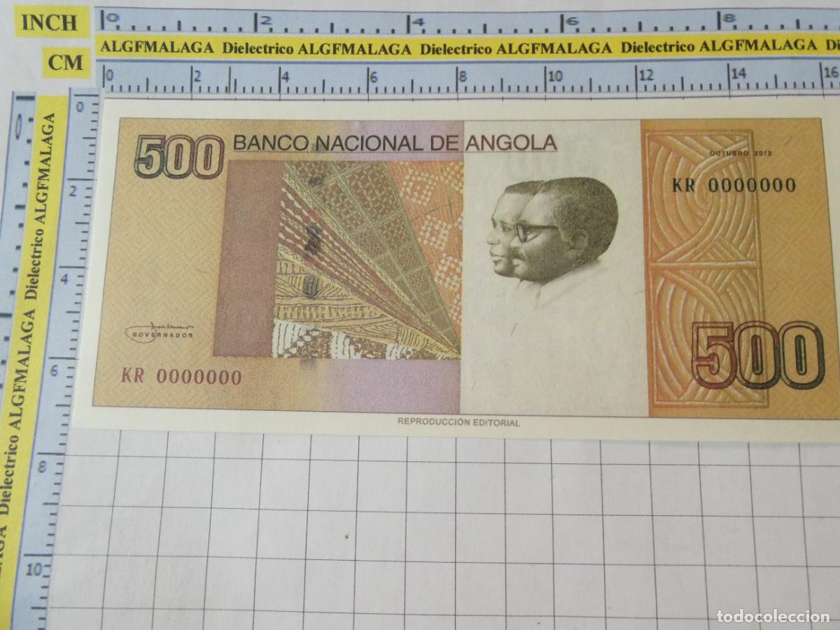 Reproductions Banknotes and Coins: BILLETE FACS&Iacute;MIL. COLECCI&Oacute;N TODOS LOS BILLETES DEL MUNDO. 500 KWANZA ANGOLA 2012. 1