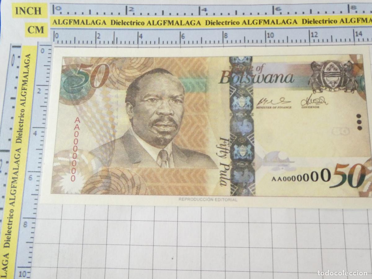 Reproductions Banknotes and Coins: BILLETE FACS&Iacute;MIL. COLECCI&Oacute;N TODOS LOS BILLETES DEL MUNDO. 50 PULA BOSTWANA 2009. 4