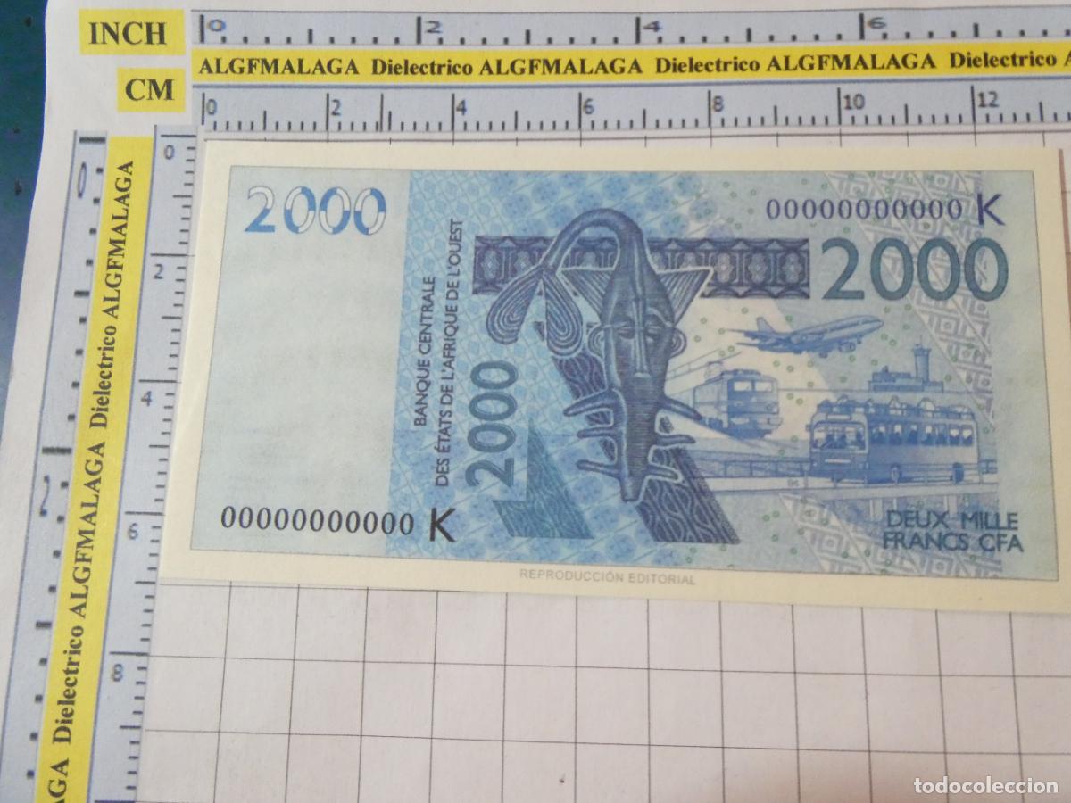 Reproductions Banknotes and Coins: BILLETE FACS&Iacute;MIL. COLECCI&Oacute;N TODOS LOS BILLETES DEL MUNDO. 2000 FRANCOS CFA BURKINA FASO 2003. 5
