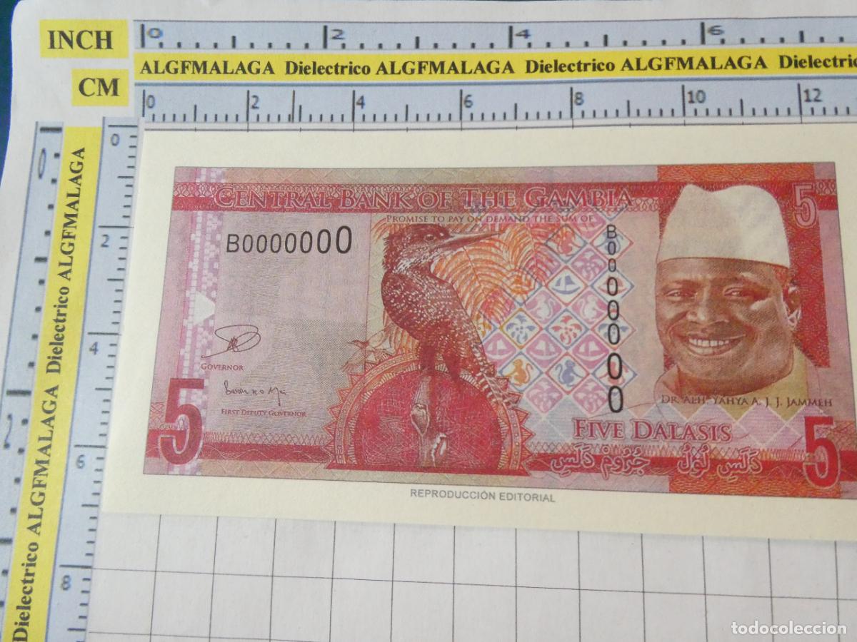 Reproductions Banknotes and Coins: BILLETE FACS&Iacute;MIL. COLECCI&Oacute;N TODOS LOS BILLETES DEL MUNDO. 5 DALASI DE GAMBIA 2015. 14