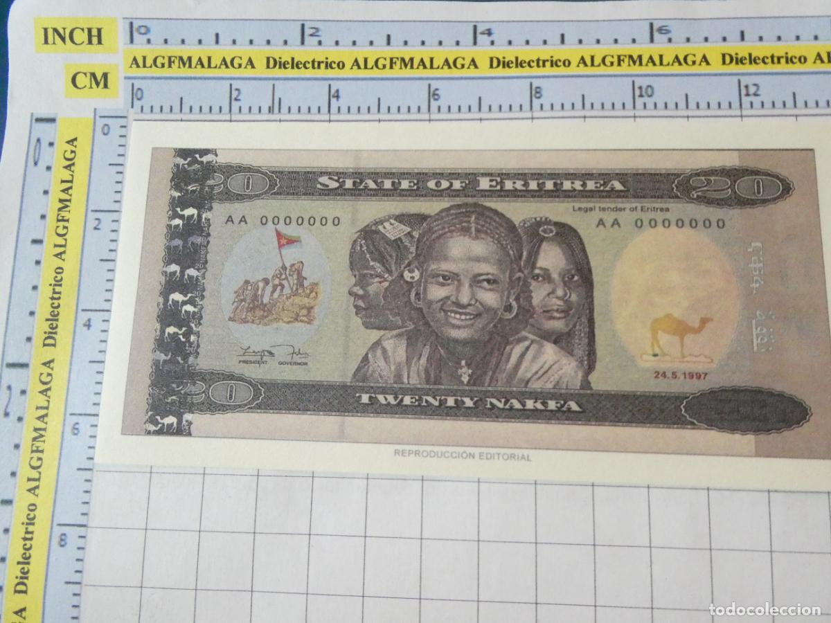 Reproductions Banknotes and Coins: BILLETE FACS&Iacute;MIL. COLECCI&Oacute;N TODOS LOS BILLETES DEL MUNDO. 20 NAFKA DE ERITREA 1997. 17
