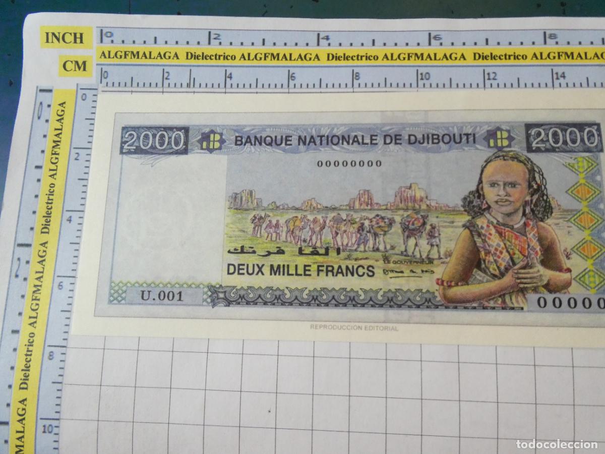 Reproductions Banknotes and Coins: BILLETE FACS&Iacute;MIL. COLECCI&Oacute;N TODOS LOS BILLETES DEL MUNDO. 2000 FRANCOS DJIBOUTI 1997. 19