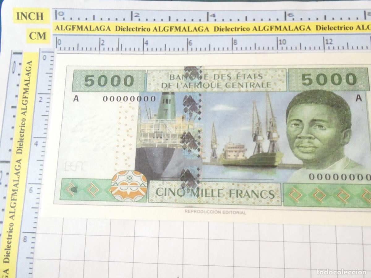 Reproducciones billetes y monedas: BILLETE FACS&Iacute;MIL. COLECCI&Oacute;N TODOS LOS BILLETES DEL MUNDO. 5000 FRANCOS EL CONGO 2002. 21