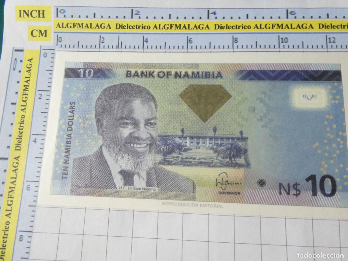 Reproducciones billetes y monedas: BILLETE FACS&Iacute;MIL. COLECCI&Oacute;N TODOS LOS BILLETES DEL MUNDO. 10 D&Oacute;LARES NAMIBIA 2012. 37