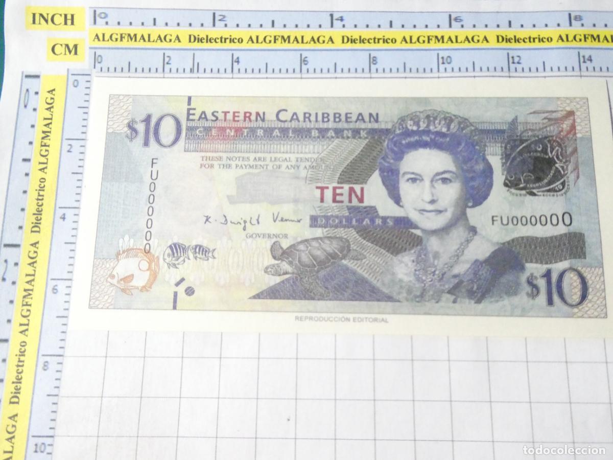 Reproducciones billetes y monedas: BILLETE FACS&Iacute;MIL. COLECCI&Oacute;N TODOS LOS BILLETES DEL MUNDO. 10 D&Oacute;LARES DE DOMINICA 2008. 51