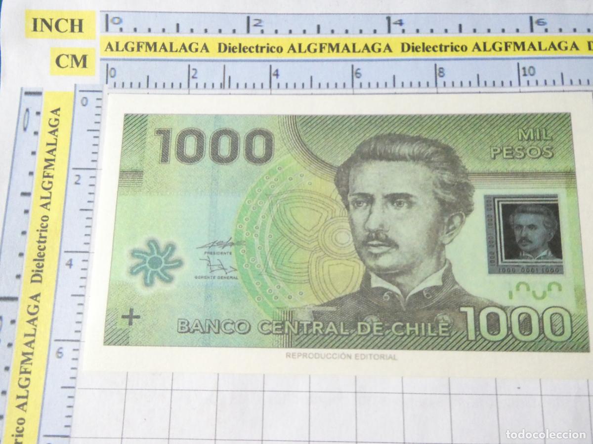 Reproducciones billetes y monedas: BILLETE FACS&Iacute;MIL. COLECCI&Oacute;N TODOS LOS BILLETES DEL MUNDO. 1000 PESOS CHILE 2010. 55