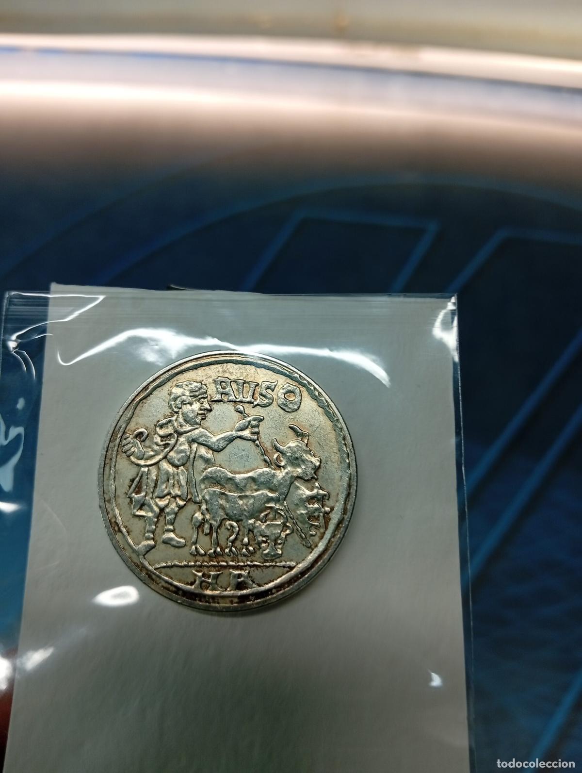 Reproducciones billetes y monedas: R&eacute;plica de moneda Ausona - Foto 2
