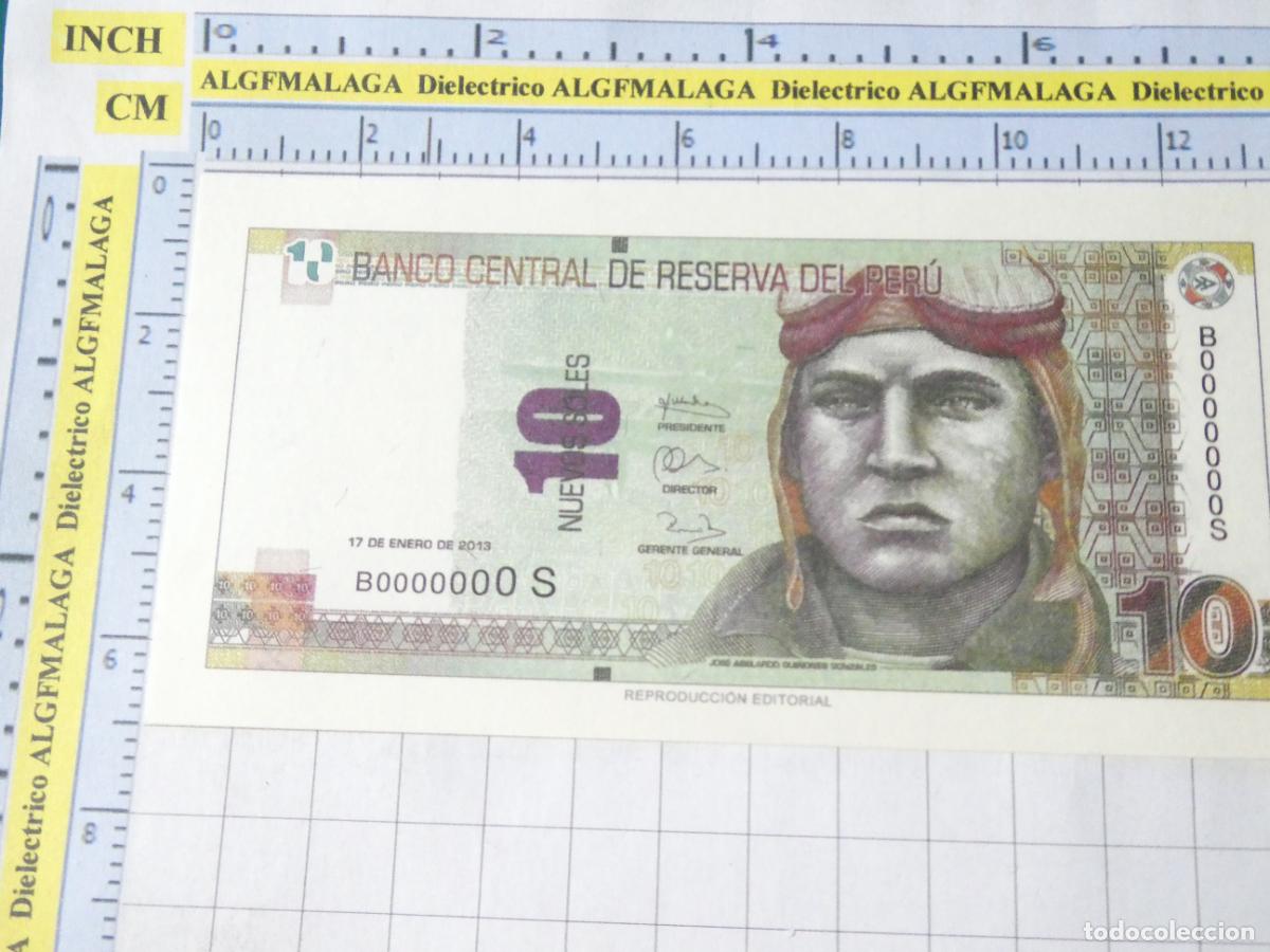 Reproducciones billetes y monedas: BILLETE FACS&Iacute;MIL. COLECCI&Oacute;N TODOS LOS BILLETES DEL MUNDO. 10 NUEVOS SOLES PER&Uacute; 2013. 74