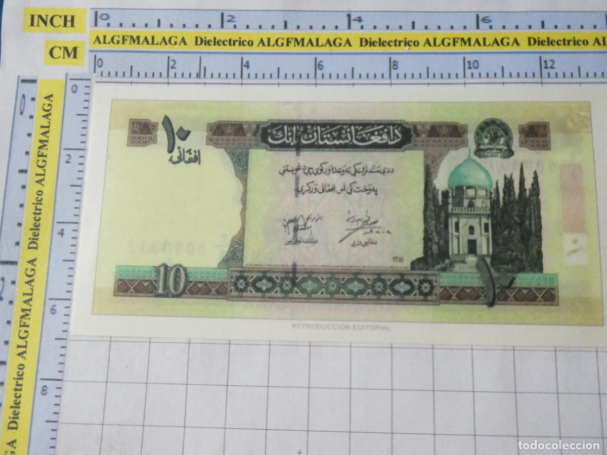 Reproducciones billetes y monedas: BILLETE FACS&Iacute;MIL. COLECCI&Oacute;N TODOS LOS BILLETES DEL MUNDO. 10 AFGAN&Iacute;S AFGANIST&Aacute;N 2002. 81
