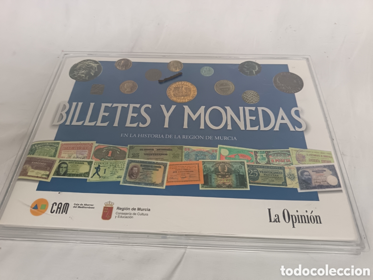 Reproducciones billetes y monedas: COLECCION DE BILLETES Y MONEDAS EN LA HISTORIA DE LA REGION DE MURCIA FACSIMIL,