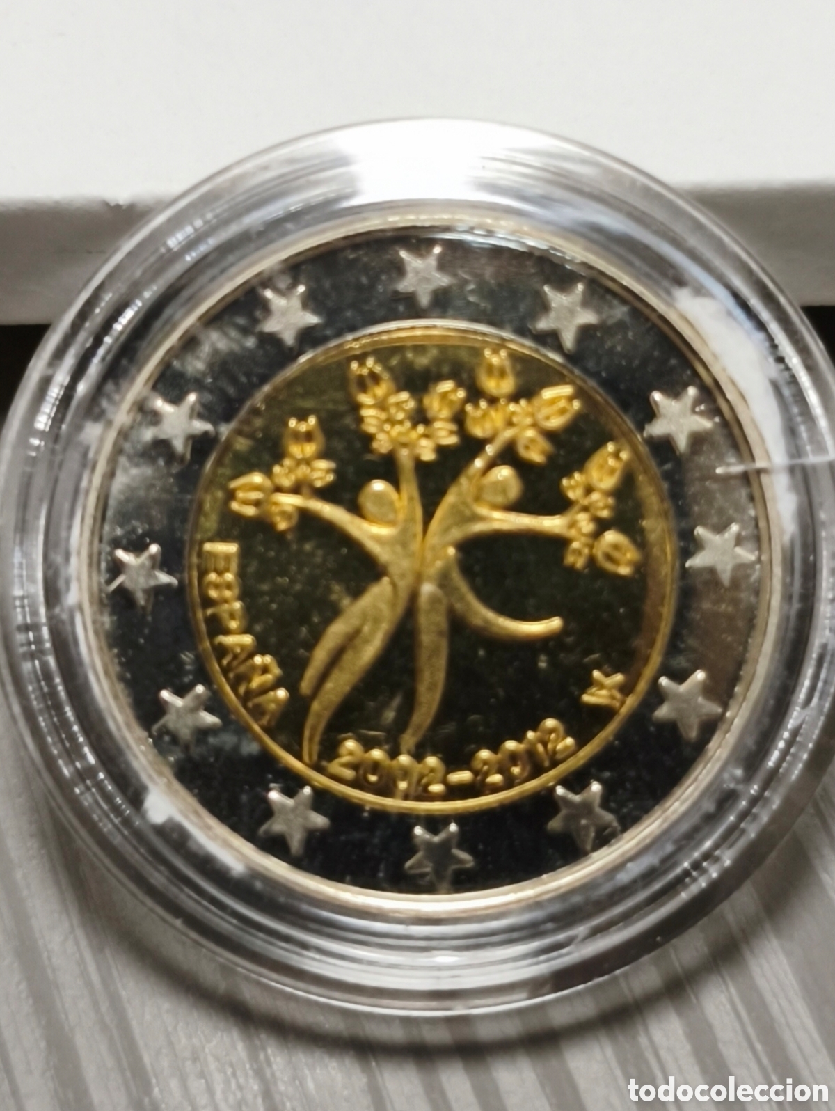 Reproducciones billetes y monedas: RARA MONEDA DE 2 EUROS ESPA&Ntilde;A 2012. DE PRUEBA