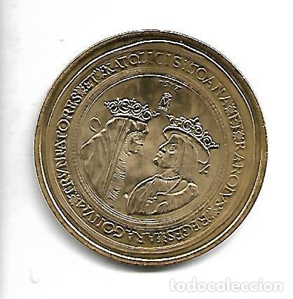 Reproductions Banknotes and Coins: 100 DUCADOS ORO DE JUANA Y CARLOS DE 1528 PERFECTO ESTADO REPRODUCCION