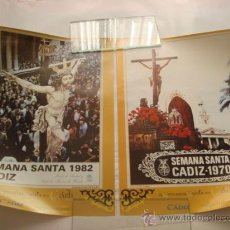 Coleccionismo de carteles: 2 REPRODUCCIONES DE CARTELES DE SEMANA SANTA, PASO DEL PERDON ,Y CRISTO DEL PERDON, CADIZ, 34 X 24.5